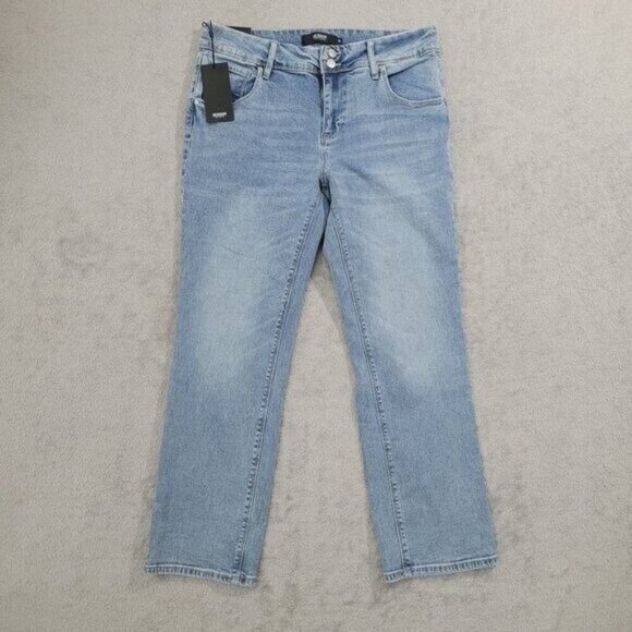 NEW Hudson Los Angeles Womens 12 Icy Blue Denim Straight-Leg Jeans H369 - Picture 3 of 9